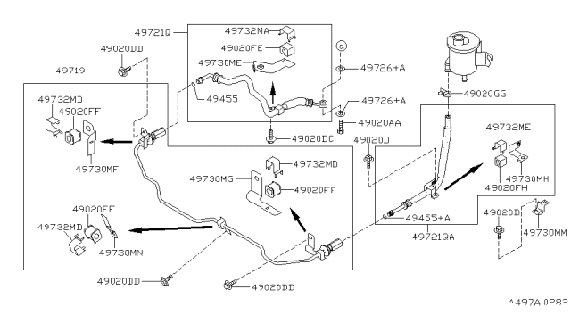 1996 Infiniti Q45 Power Steering Piping Diagram 6