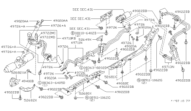 1992 Infiniti Q45 Power Steering Piping Diagram 5