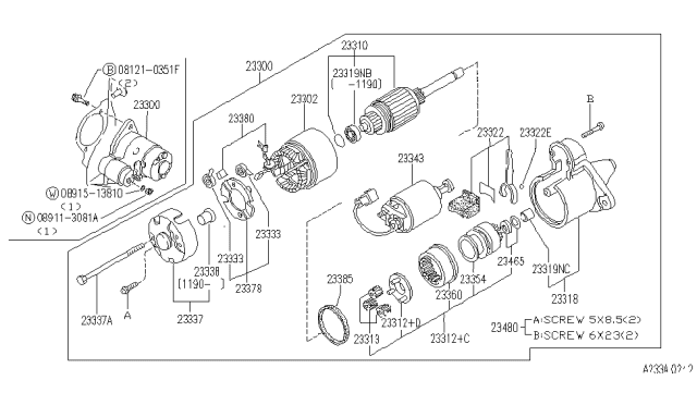 1990 Infiniti Q45 Brush-Plus Diagram for 23380-60U10