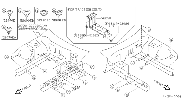 1990 Infiniti Q45 Plug Diagram for 01648-00031