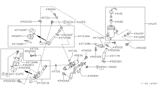 1995 Infiniti Q45 Power Steering Piping Diagram 3