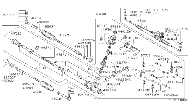 1995 Infiniti Q45 Power Steering Gear Diagram 1