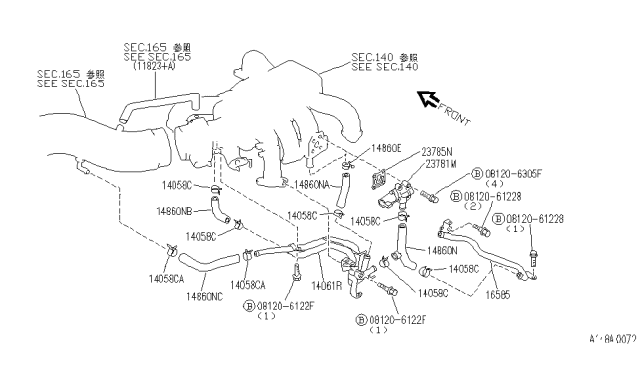 1991 Infiniti Q45 Secondary Air System Diagram 2