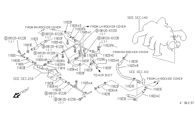 1990 Infiniti Q45 Crankcase Ventilation Diagram 2