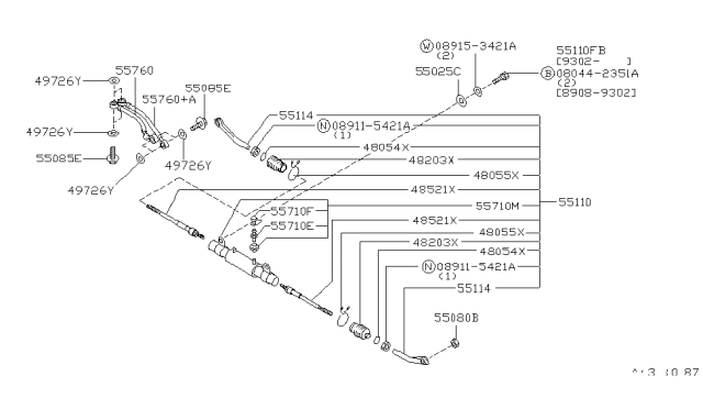 1994 Infiniti Q45 Rear Suspension Diagram 1