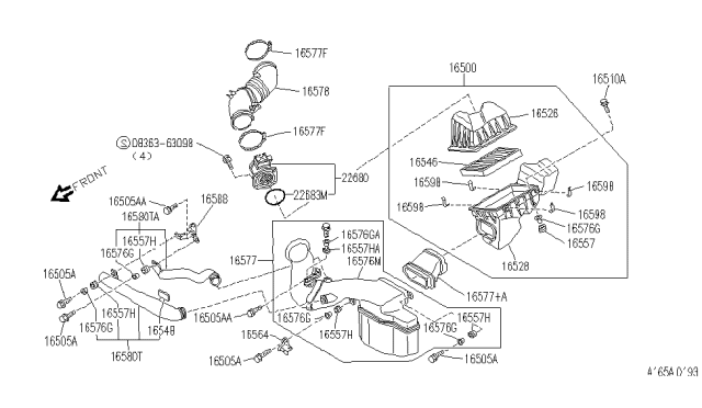 1992 Infiniti Q45 Air Cleaner Diagram