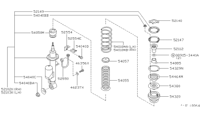 1994 Infiniti Q45 Front Suspension Diagram 4