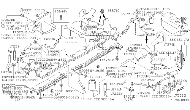 1990 Infiniti Q45 Tube-Fuel Return Diagram for 17510-60U00