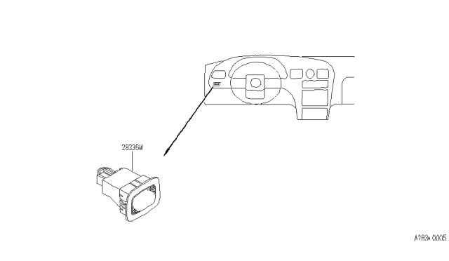 1992 Infiniti Q45 Microphone Unit-Telephone Diagram for 28336-60U00