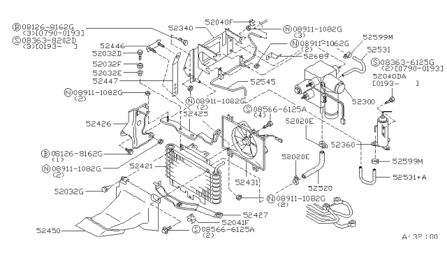 1996 Infiniti Q45 Tube-Drain Diagram for 52545-64U00