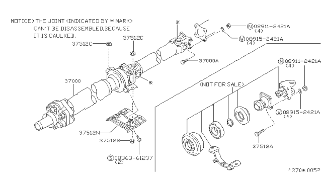 1994 Infiniti Q45 Propeller Shaft Diagram 1