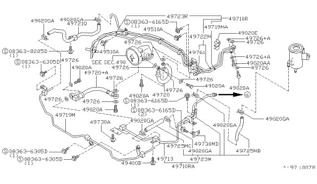 1991 Infiniti Q45 Power Steering Piping Diagram 2