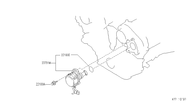 1993 Infiniti Q45 Distributor & Ignition Timing Sensor Diagram 1