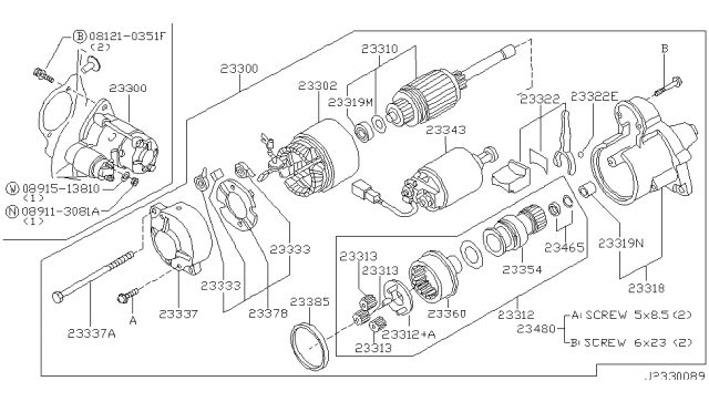1995 Infiniti Q45 Starter Motor Diagram 1