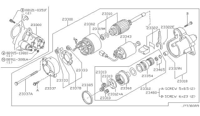 1996 Infiniti Q45 Starter Motor Diagram 2