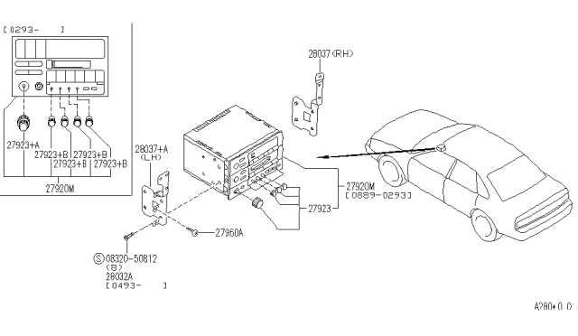 1994 Infiniti Q45 Audio & Visual Diagram 2