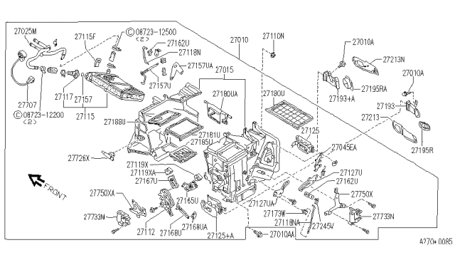 1994 Infiniti Q45 Heater & Blower Unit Diagram 2