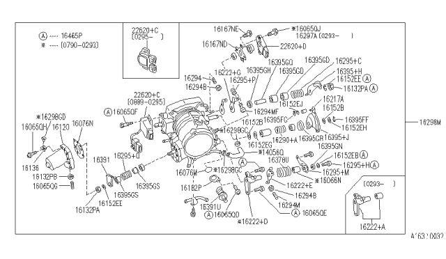 1994 Infiniti Q45 Screw Diagram for 16065-64U04