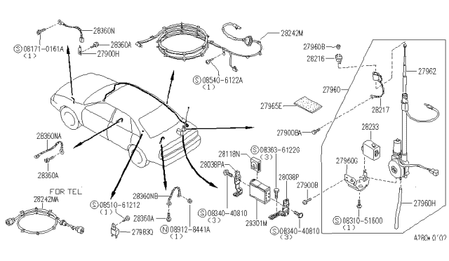 1996 Infiniti Q45 Audio & Visual Diagram 1