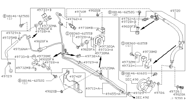 2001 Infiniti I30 Power Steering Piping Diagram 2