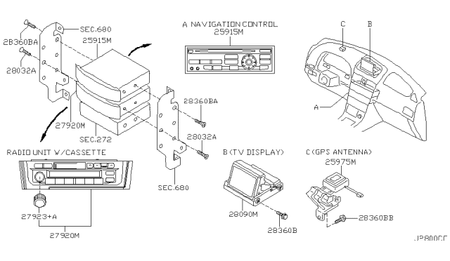 2001 Infiniti I30 Audio & Visual Diagram 8