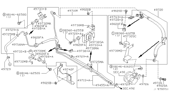 2004 Infiniti I35 Power Steering Piping Diagram 1