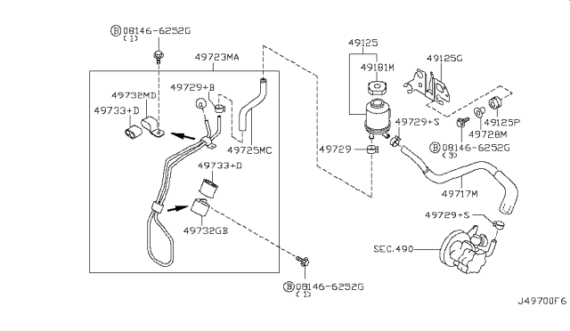 2001 Infiniti I30 Power Steering Piping Diagram 5