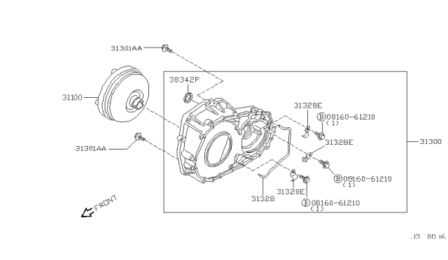 2002 Infiniti I35 Torque Converter,Housing & Case Diagram 2