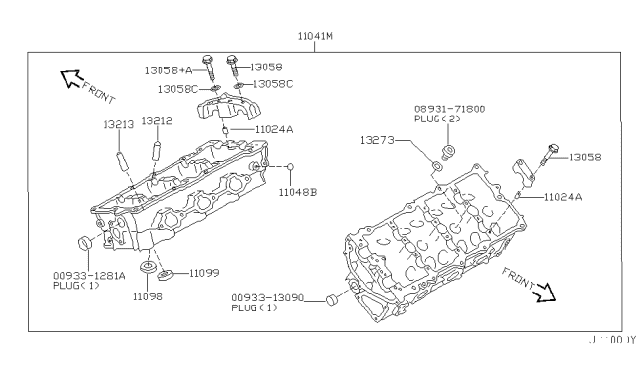 2002 Infiniti I35 Cylinder Head & Rocker Cover Diagram 6