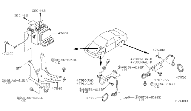 2001 Infiniti I30 Anti Skid Control Diagram 5