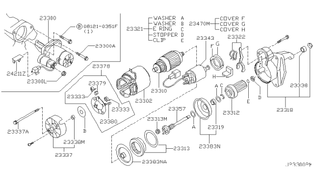 2002 Infiniti I35 YOKE Diagram for 23302-8H500