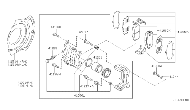 2004 Infiniti I35 Front Brake Diagram