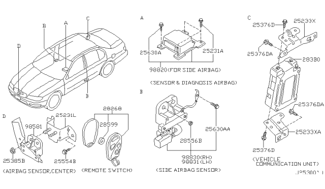 2000 Infiniti I30 Bolt Diagram for 01141-00441