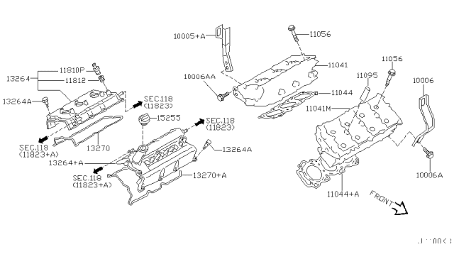 2004 Infiniti I35 Cylinder Head & Rocker Cover Diagram 1