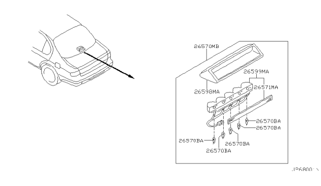 2004 Infiniti I35 High Mounting Stop Lamp Diagram 2