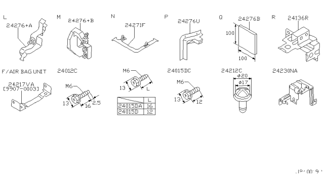 2001 Infiniti I30 Bracket Diagram for 25238-2Y910