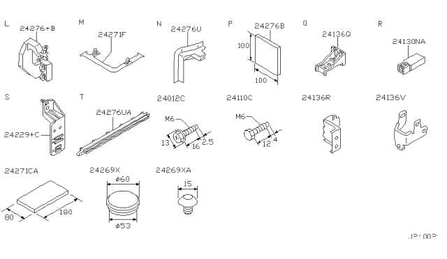 2002 Infiniti I35 Bracket Assy-Connector Diagram for 24236-8J105