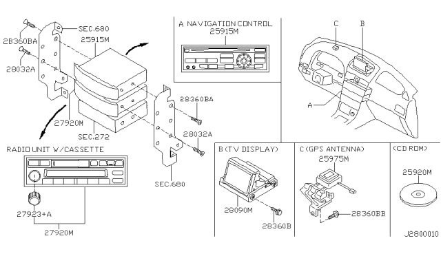 2000 Infiniti I30 Audio & Visual Diagram 4