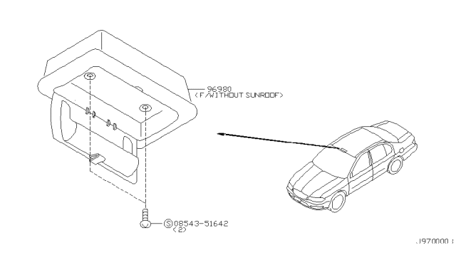 2000 Infiniti I30 Roof Console Diagram 1