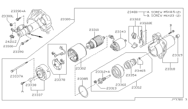 2002 Infiniti I35 Gear & Shaft Set Diagram for 23360-50Y12