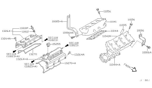 2003 Infiniti I35 Cylinder Head & Rocker Cover Diagram 3