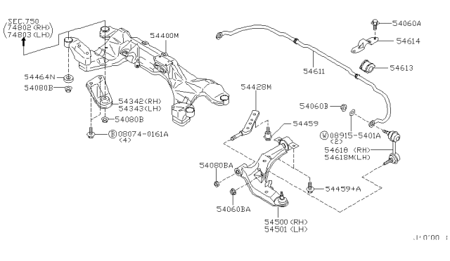 2001 Infiniti I30 Front Suspension Diagram 2