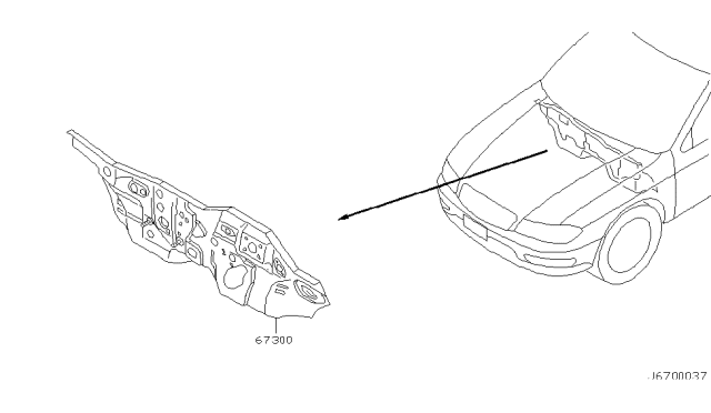 2003 Infiniti I35 Dash Panel & Fitting Diagram