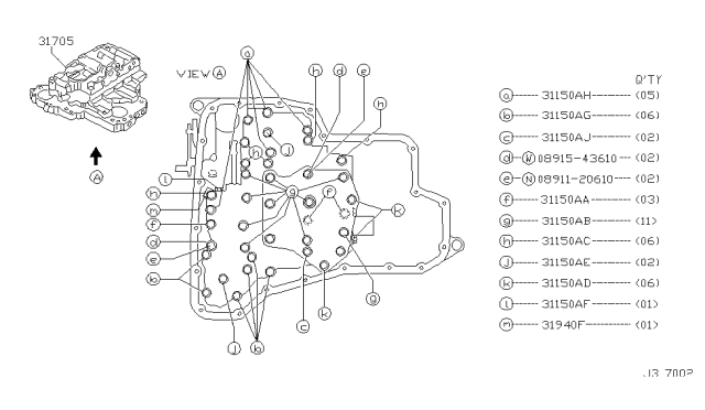 2004 Infiniti I35 Control Valve (ATM) Diagram 1