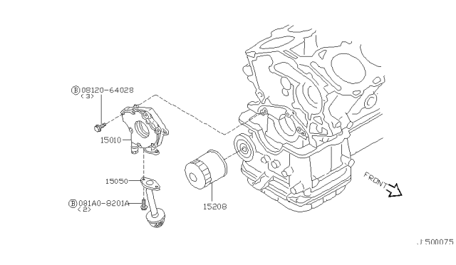 2001 Infiniti I30 Lubricating System Diagram 2