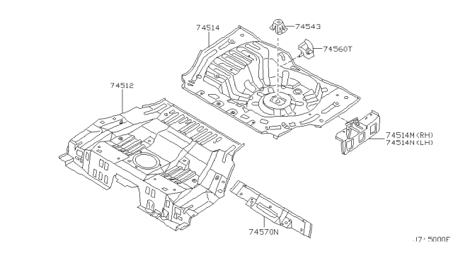 2001 Infiniti I30 Floor Panel (Rear) Diagram