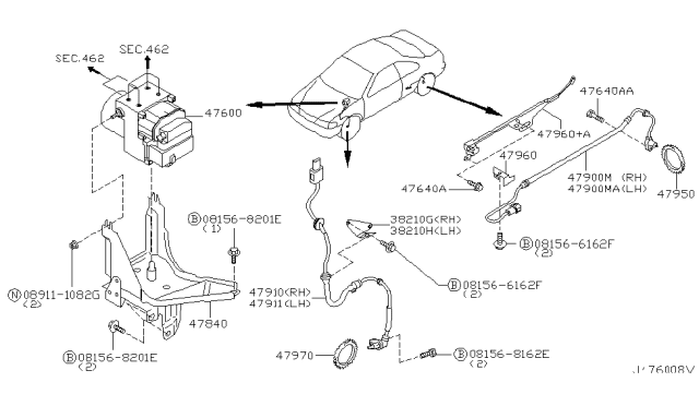 2001 Infiniti I30 Anti Skid Control Diagram 1