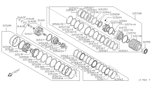 2003 Infiniti I35 Clutch & Band Servo Diagram 3
