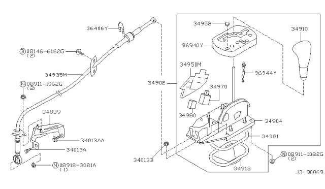 2003 Infiniti I35 Auto Transmission Control Device Diagram 2