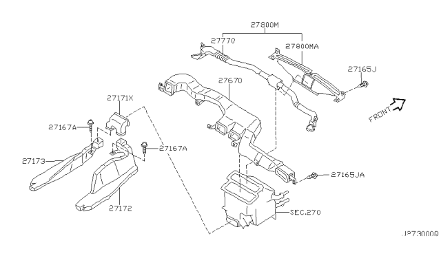 2003 Infiniti I35 Nozzle & Duct Diagram